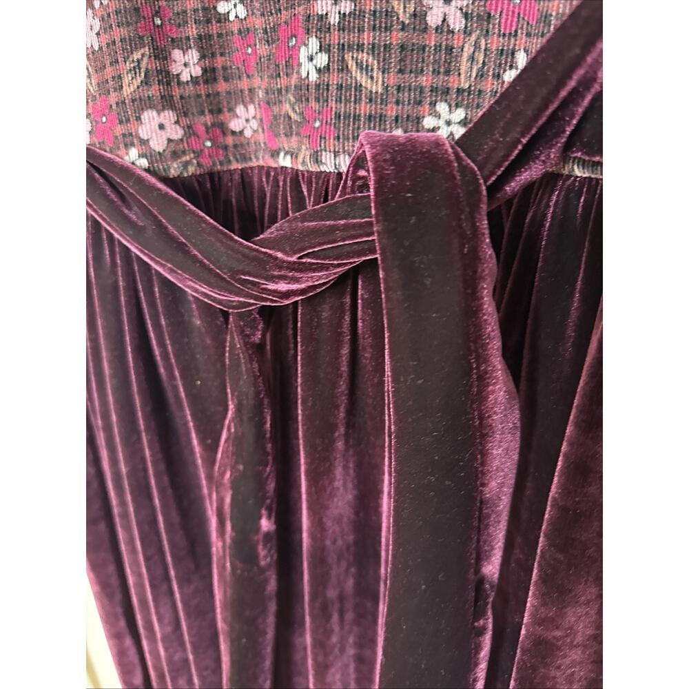 Dee's Design Handmade Dress Velour Velvet Corduroy Jumper Dee Shields Maroon - Picture 6 of 9